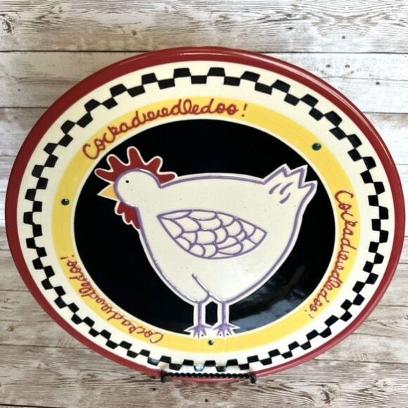 Becky Denny Southern Living Decorative Plate Medium Multi-Color Farmhouse Style - Picture 1 of 11